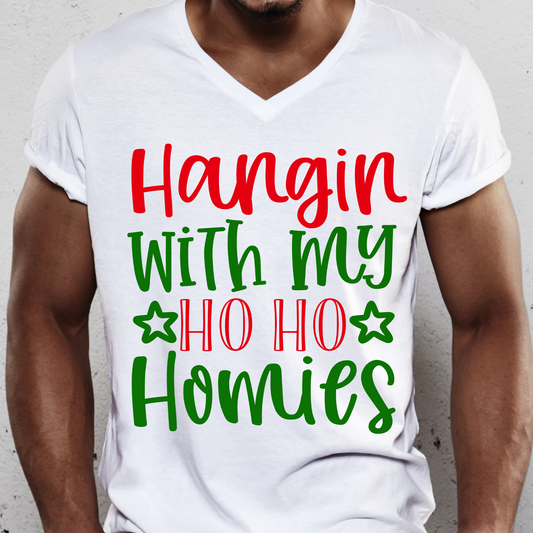 Hangin with my ho ho homies christmas t-shirt - Premium t-shirt from Lees Krazy Teez - Just $19.95! Shop now at Lees Krazy Teez