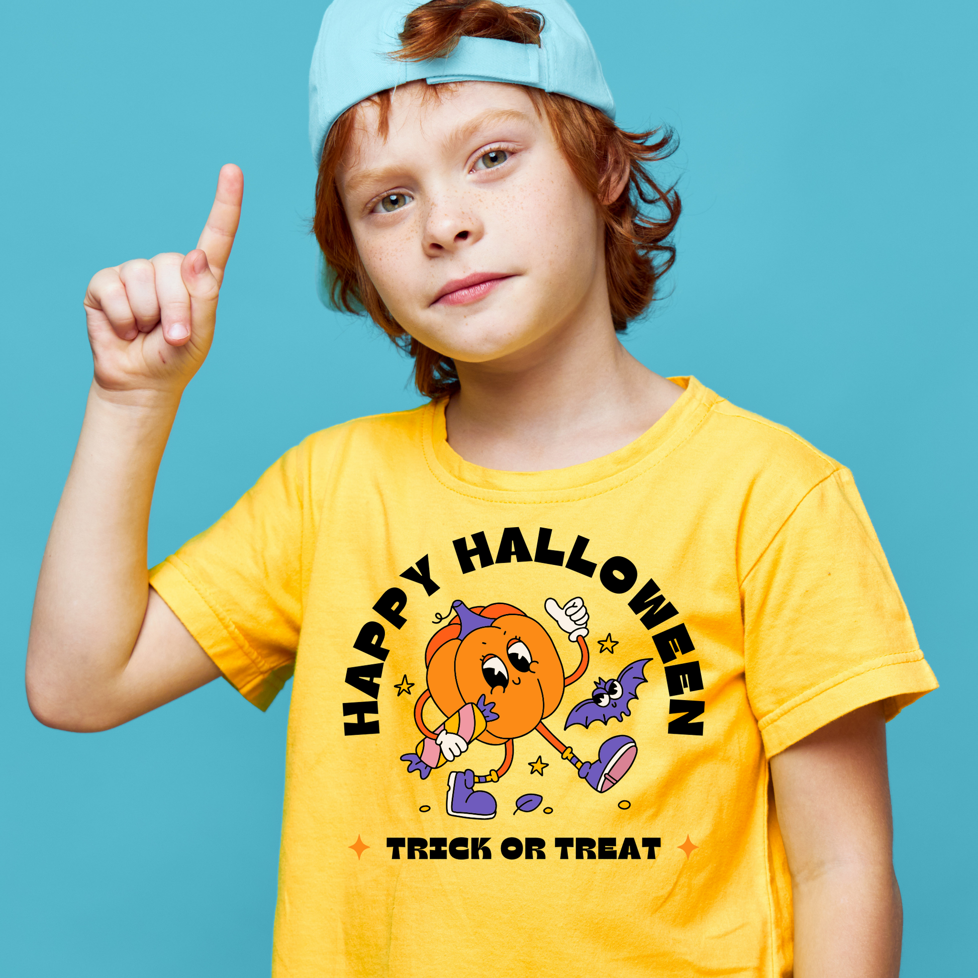 Happy Halloween trick or treat kid's halloween t-shirt - Premium t-shirt from Lees Krazy Teez - Just $19.95! Shop now at Lees Krazy Teez