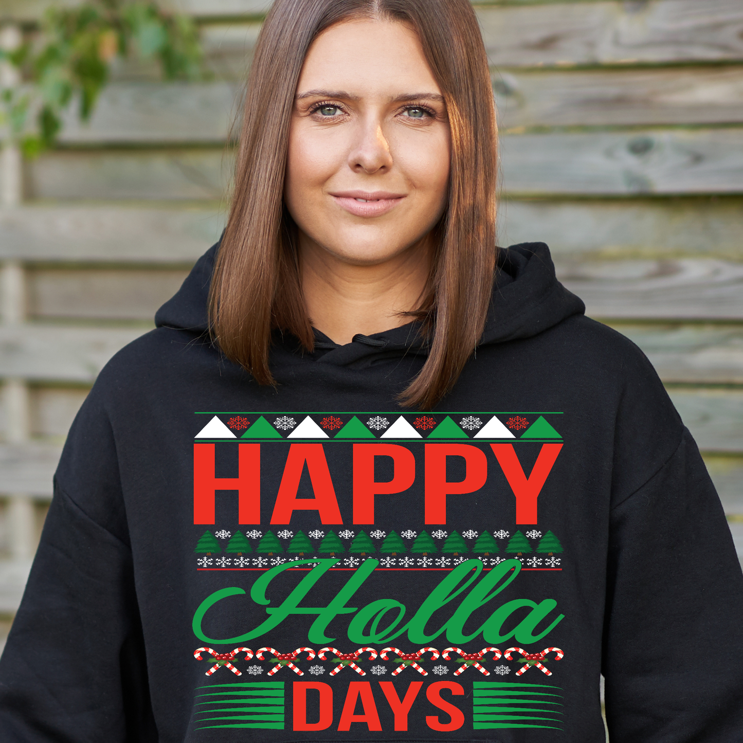 Happy holla days Women's funny hoodie - Premium t-shirt from Lees Krazy Teez - Just $39.95! Shop now at Lees Krazy Teez