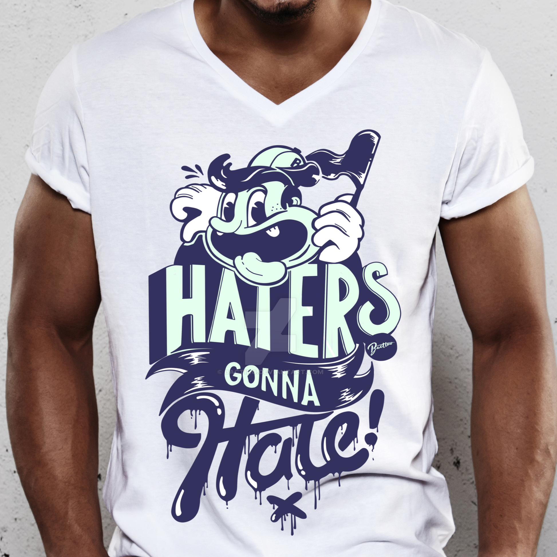 Haters gonna hate Men's vector art t-shirt - Premium t-shirt from Lees Krazy Teez - Just $19.95! Shop now at Lees Krazy Teez