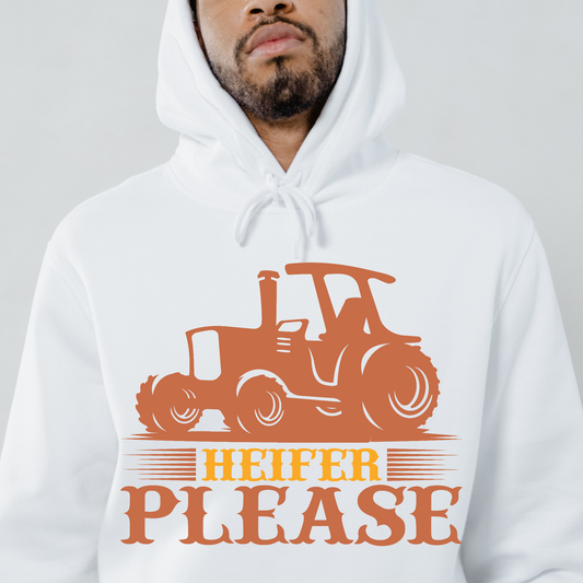 Heifer please Men's funny Hoodie - Premium t-shirt from Lees Krazy Teez - Just $39.95! Shop now at Lees Krazy Teez