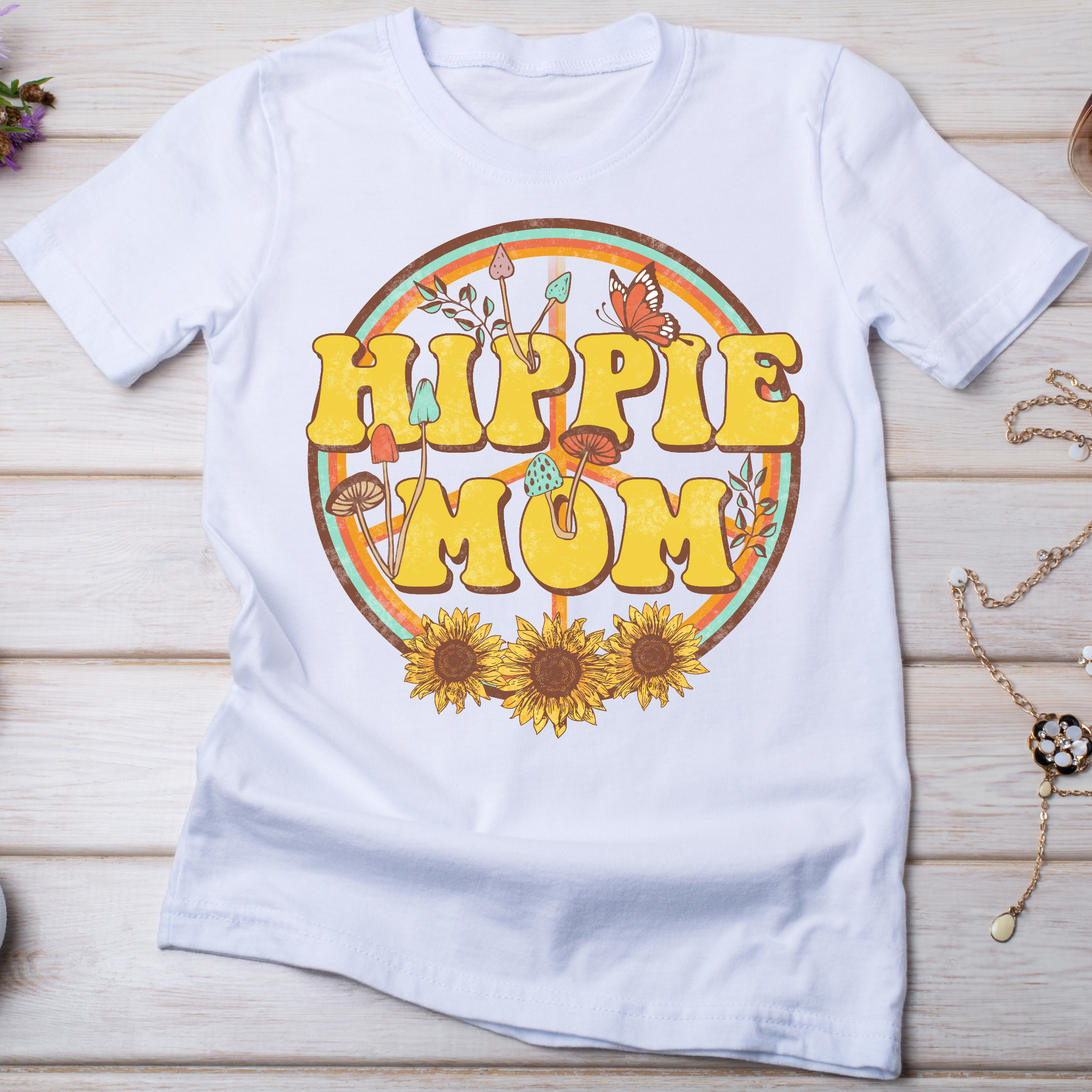 Hippie mom awesome 420 shirt - Women's t-shirt - Premium t-shirt from Lees Krazy Teez - Just $19.95! Shop now at Lees Krazy Teez