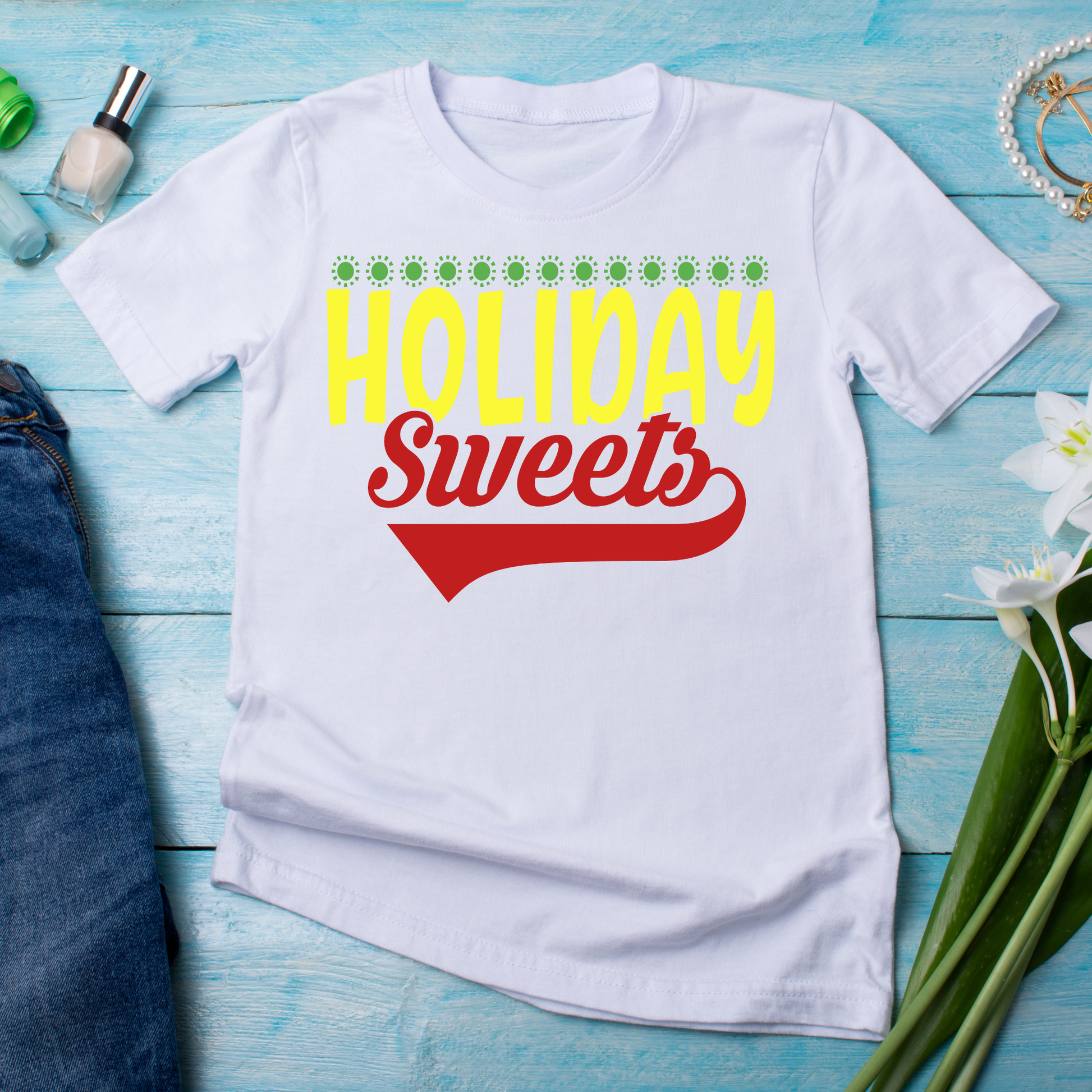 Holiday sweets Christmas ladies tee - Women's xmas t-shirt - Premium t-shirt from Lees Krazy Teez - Just $20.95! Shop now at Lees Krazy Teez