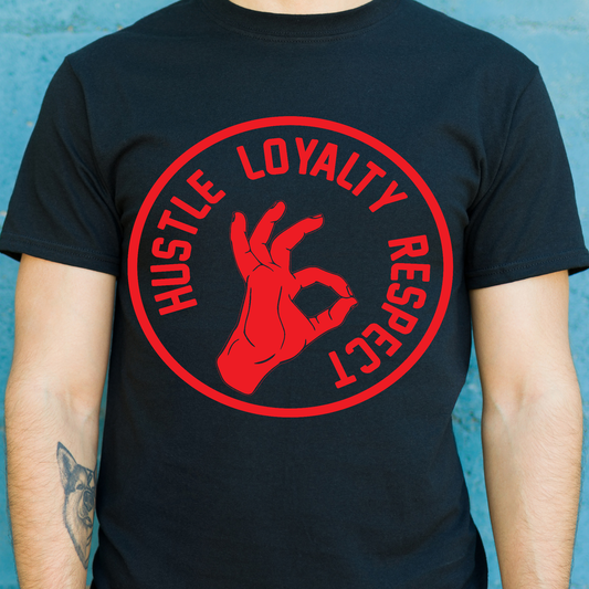 Hustle loyalty respect motivation Men's t-shirt - Premium t-shirt from Lees Krazy Teez - Just $19.95! Shop now at Lees Krazy Teez