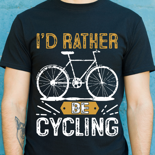 I'd rather be cycling Men's bicycle t-shirt - Premium t-shirt from Lees Krazy Teez - Just $19.95! Shop now at Lees Krazy Teez