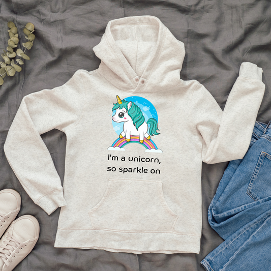 I'm a unicorn so sparkle on Girls awesome hoodie - Premium Hoodie from Lees Krazy Teez - Just $39.95! Shop now at Lees Krazy Teez