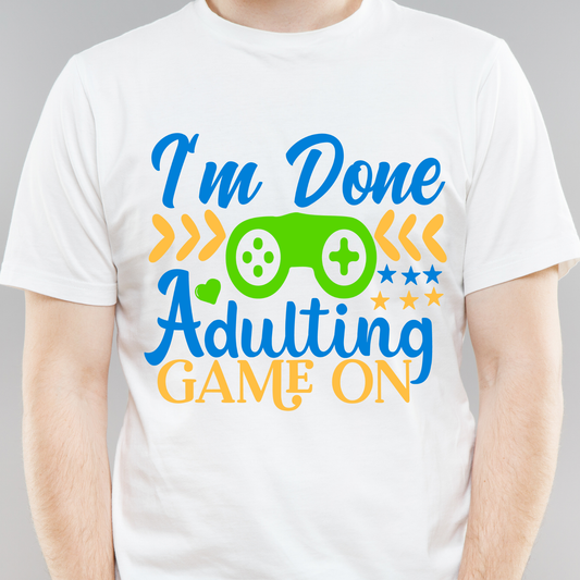 I'm done adulting game on - mens gamer t-shirt - Premium t-shirt from Lees Krazy Teez - Just $19.95! Shop now at Lees Krazy Teez