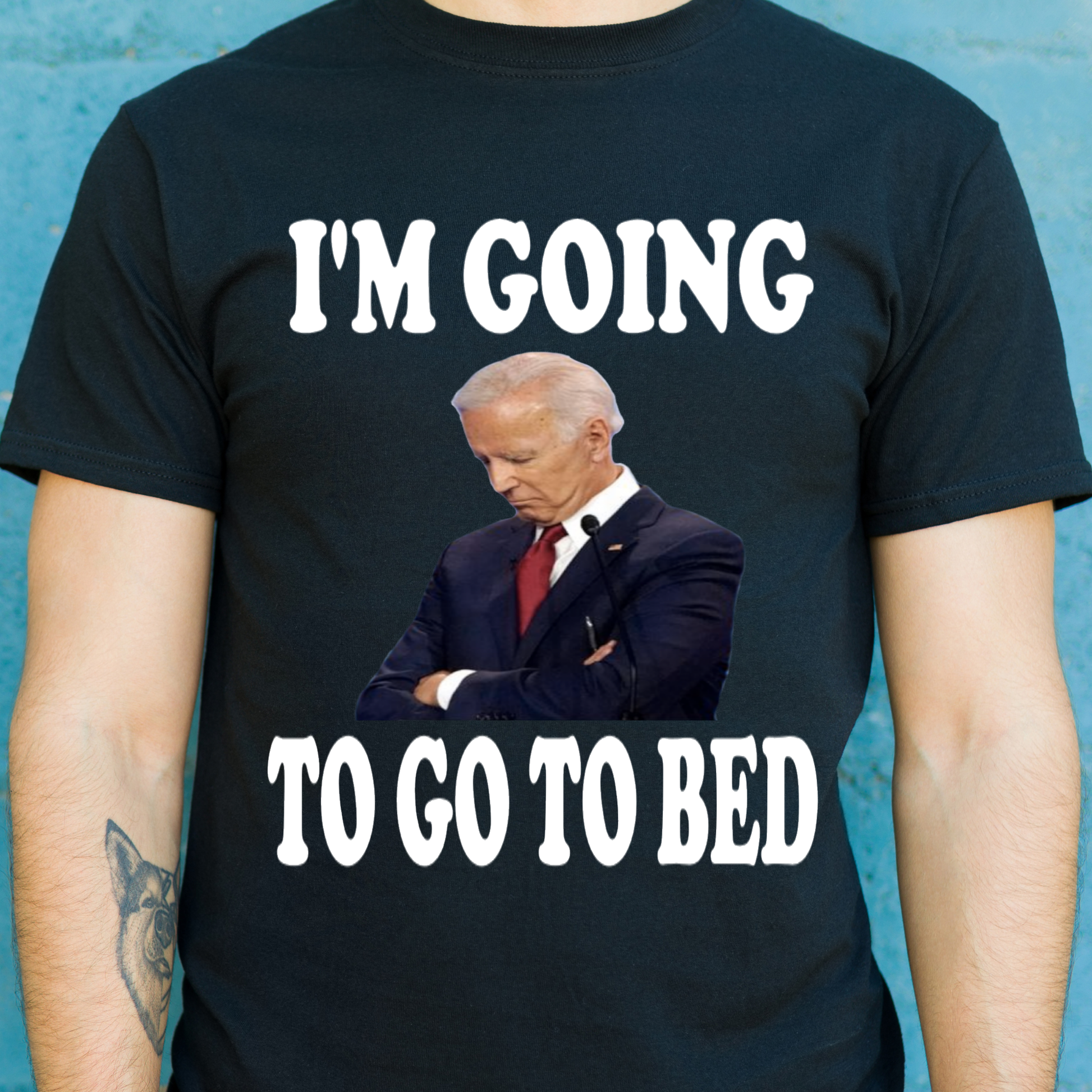 I'm going to go to bed Joe Biden t-shirt - Premium t-shirt from Lees Krazy Teez - Just $14.95! Shop now at Lees Krazy Teez