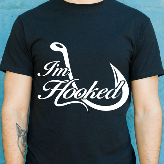 I'm hooked Men's awesome Fishing t-shirt - Premium t-shirt from Lees Krazy Teez - Just $19.95! Shop now at Lees Krazy Teez