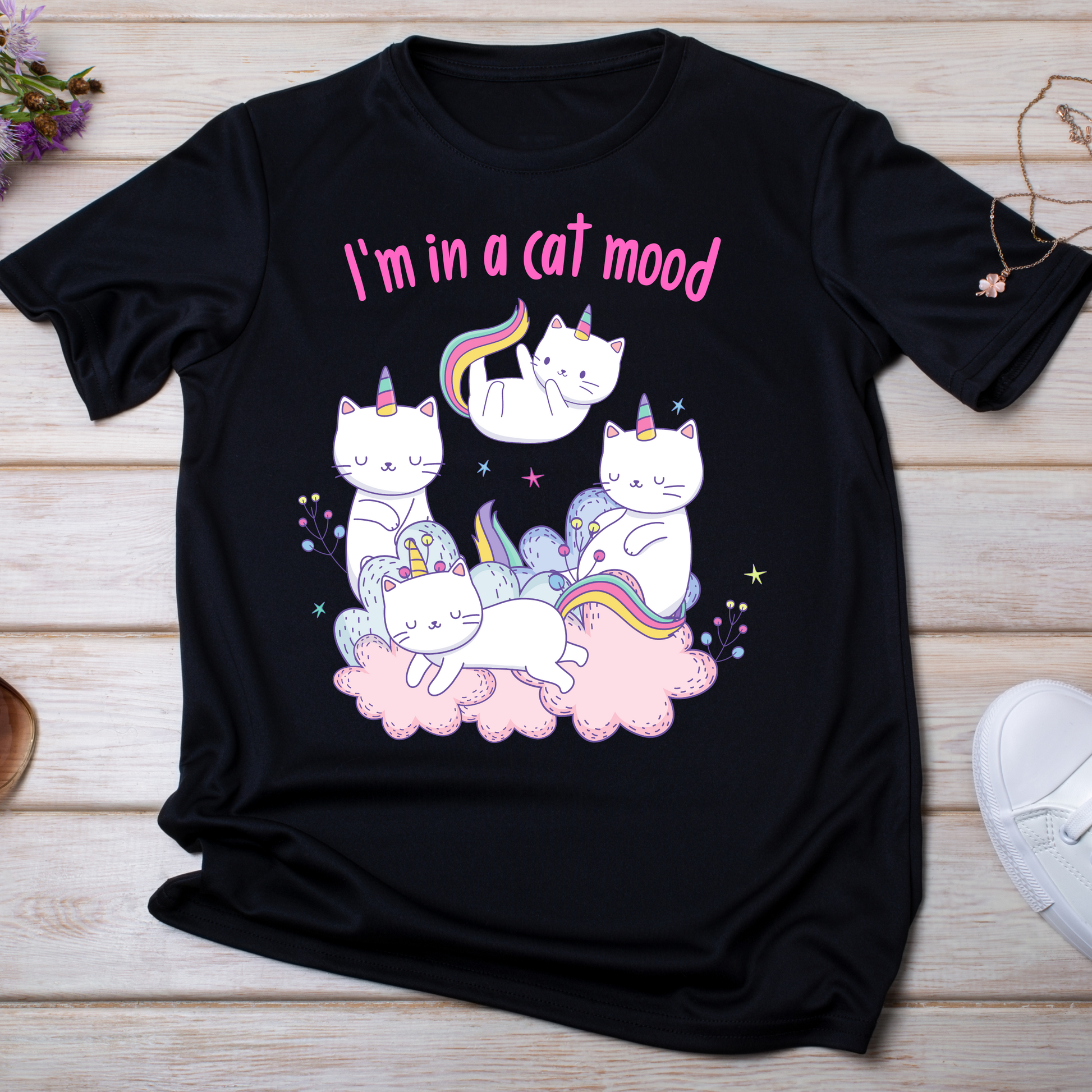 I'm in a cat mood women's awesome t-shirt - Premium t-shirt from Lees Krazy Teez - Just $19.95! Shop now at Lees Krazy Teez