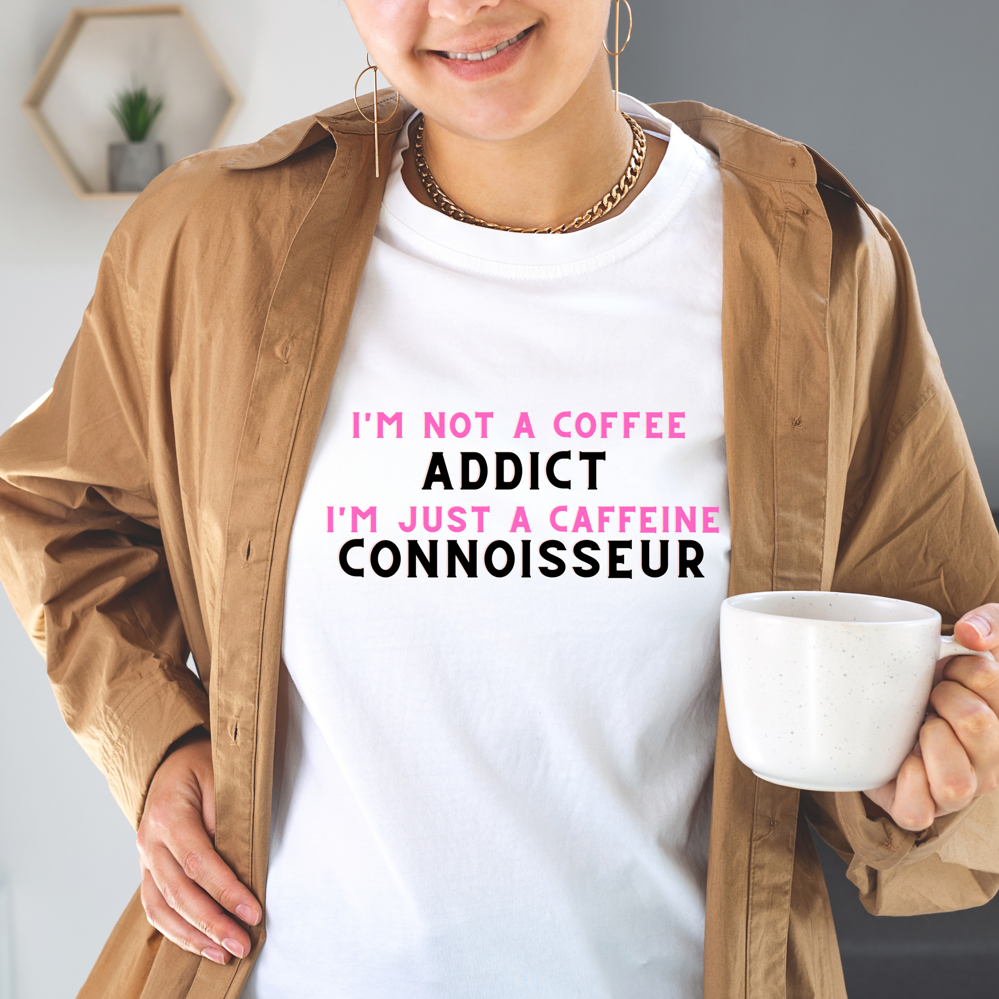 I'm not a coffee addict, I'm just a caffeine connoisseur t-shirt - Premium t-shirt from Lees Krazy Teez - Just $21.95! Shop now at Lees Krazy Teez
