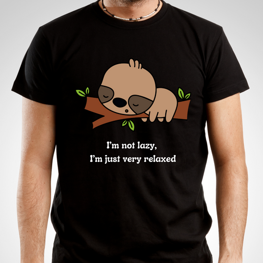 I'm not lazy, I'm just very relaxed sloth Men's t-shirt - Premium t-shirt from Lees Krazy Teez - Just $19.95! Shop now at Lees Krazy Teez