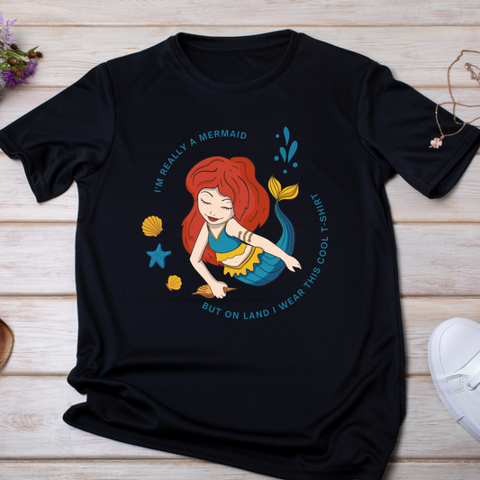 I'm really a mermaid women's - funny shirt sayings for adults - Premium t-shirt - Shop now at Lees Krazy Teez