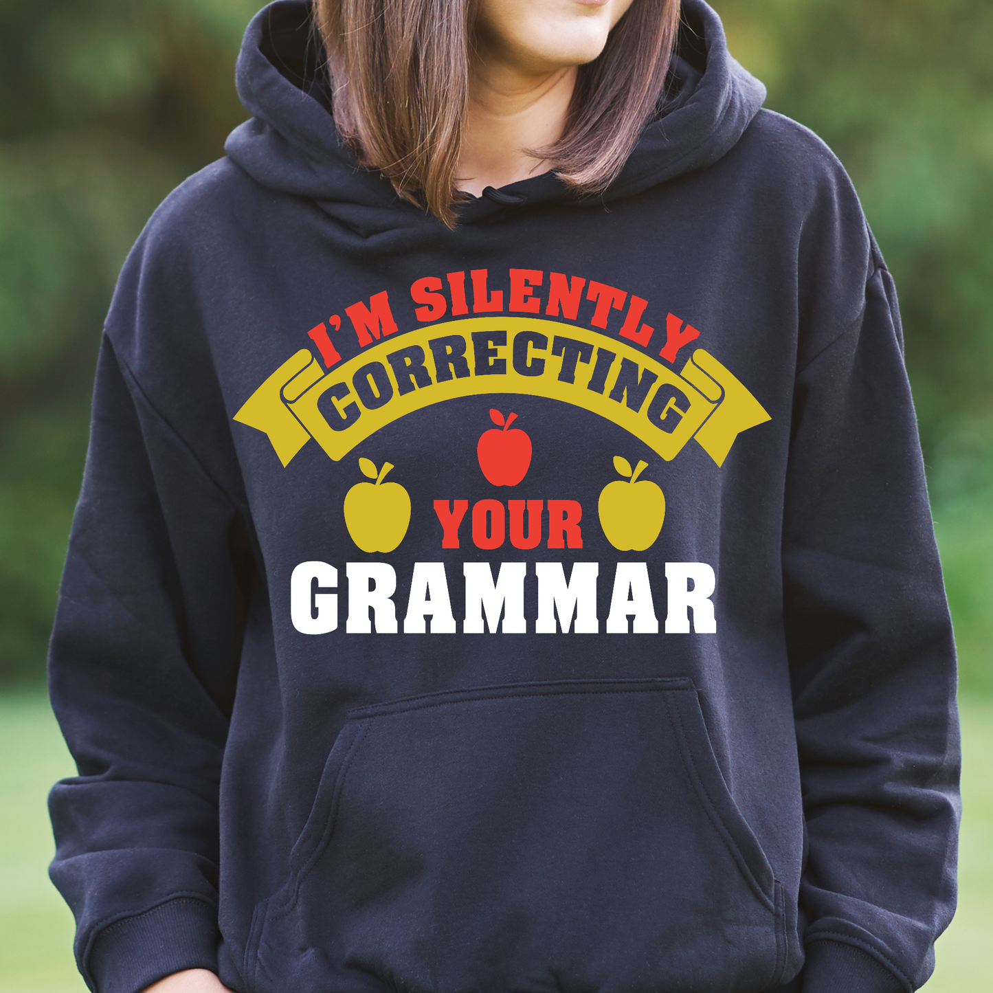 I'm silently correcting your grammar Women's funny Hoodie - Premium t-shirt from Lees Krazy Teez - Just $39.95! Shop now at Lees Krazy Teez