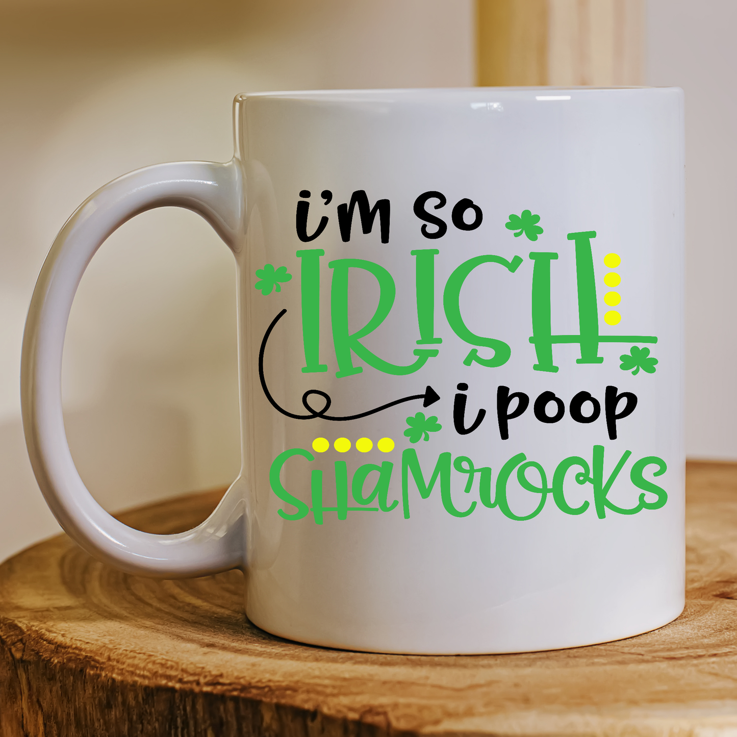 I'm so irish i poop shamrocks st Patricks day mug - Premium mugs from Lees Krazy Teez - Just $24.95! Shop now at Lees Krazy Teez