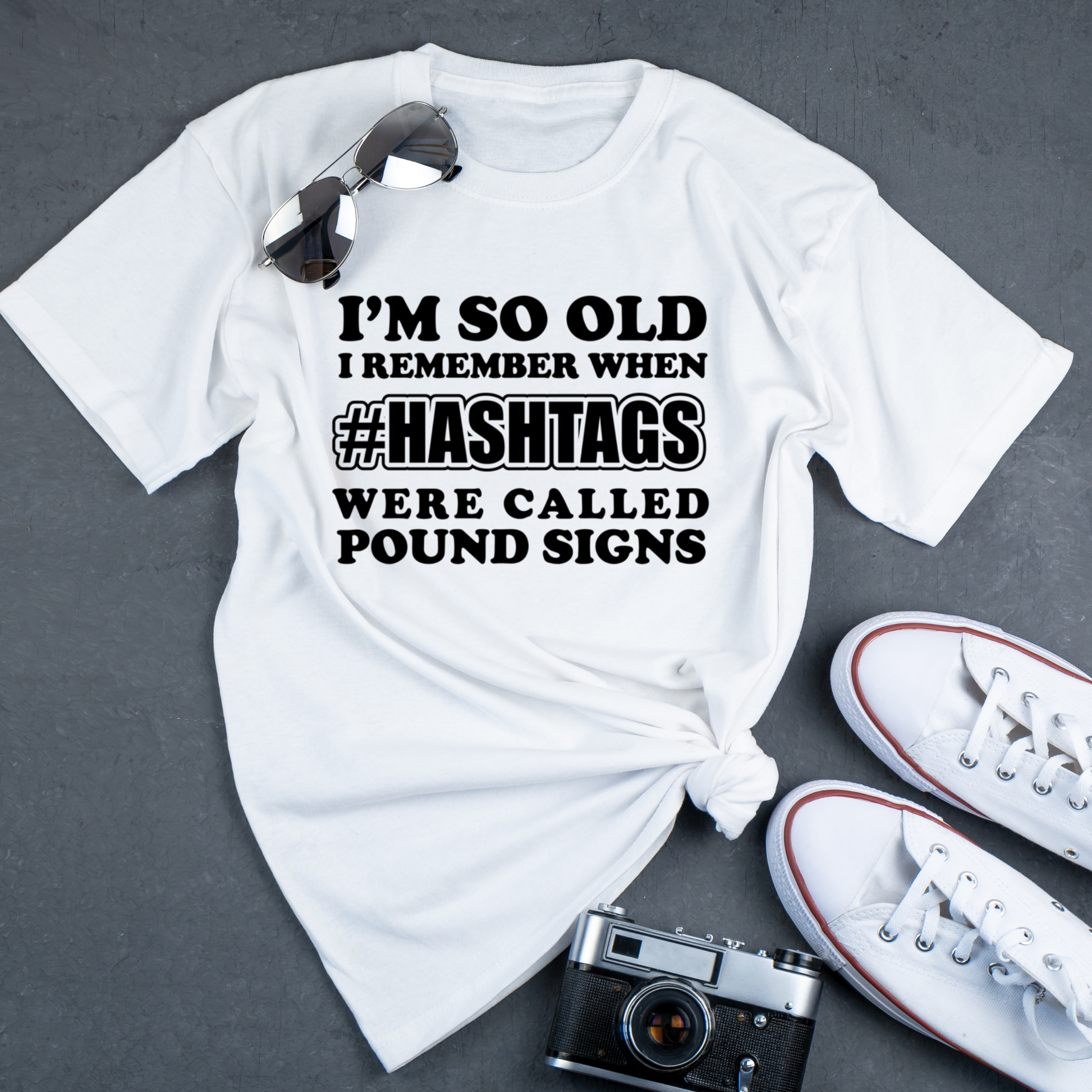 I'm so old i remember when hashtags were called pound cakes - Premium t-shirt from Lees Krazy Teez - Just $19.95! Shop now at Lees Krazy Teez