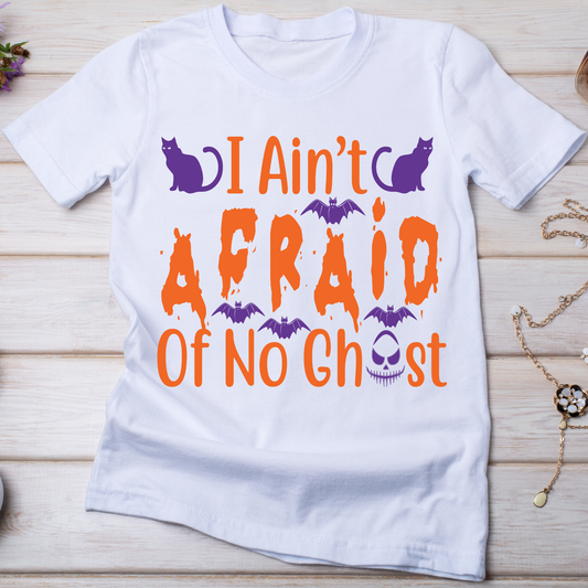 I ain't afraid of no ghost funny Women's Halloween t-shirt - Premium t-shirt from Lees Krazy Teez - Just $19.95! Shop now at Lees Krazy Teez