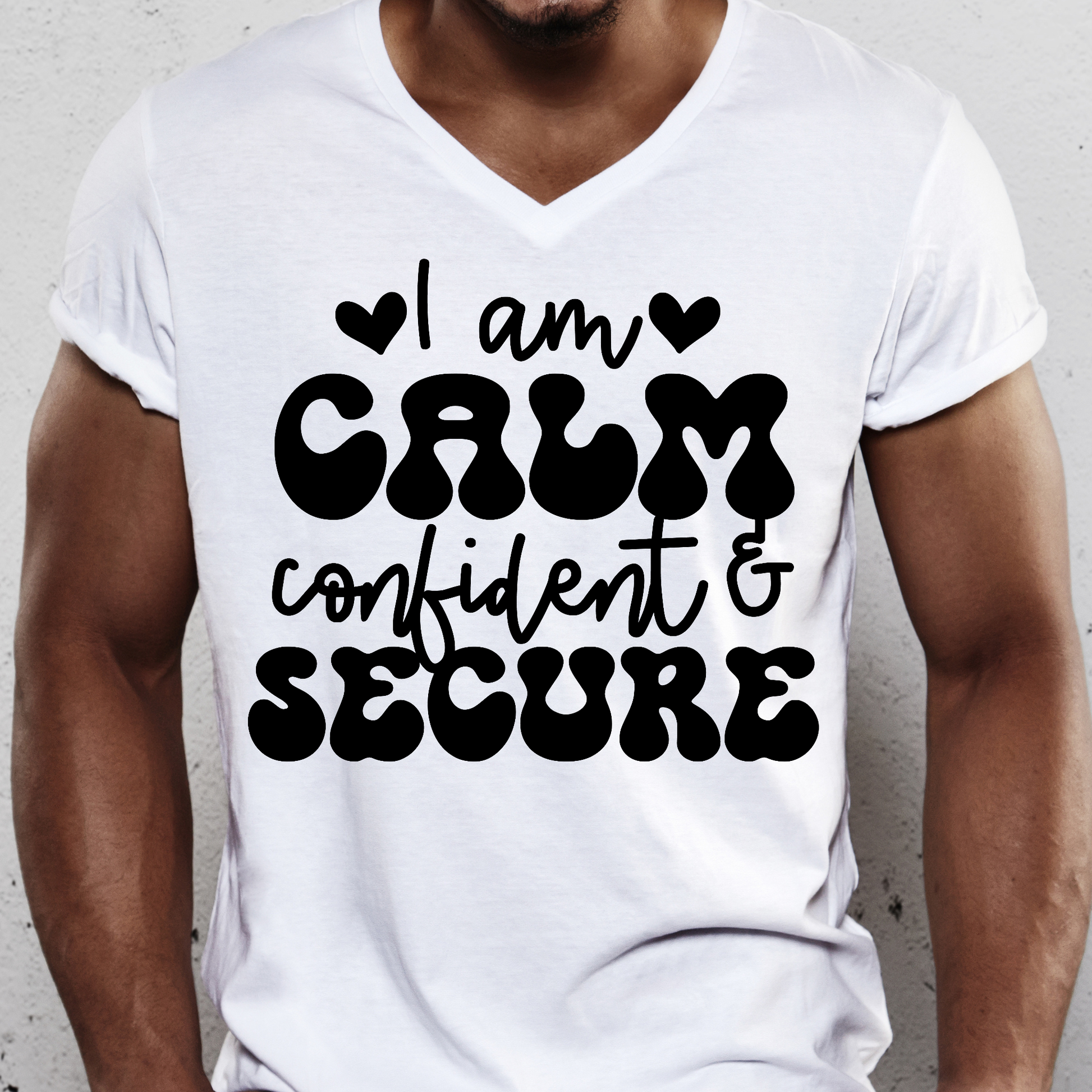 I am calm confident and secure Men's awesome t-shirt - Premium t-shirt from Lees Krazy Teez - Just $19.95! Shop now at Lees Krazy Teez