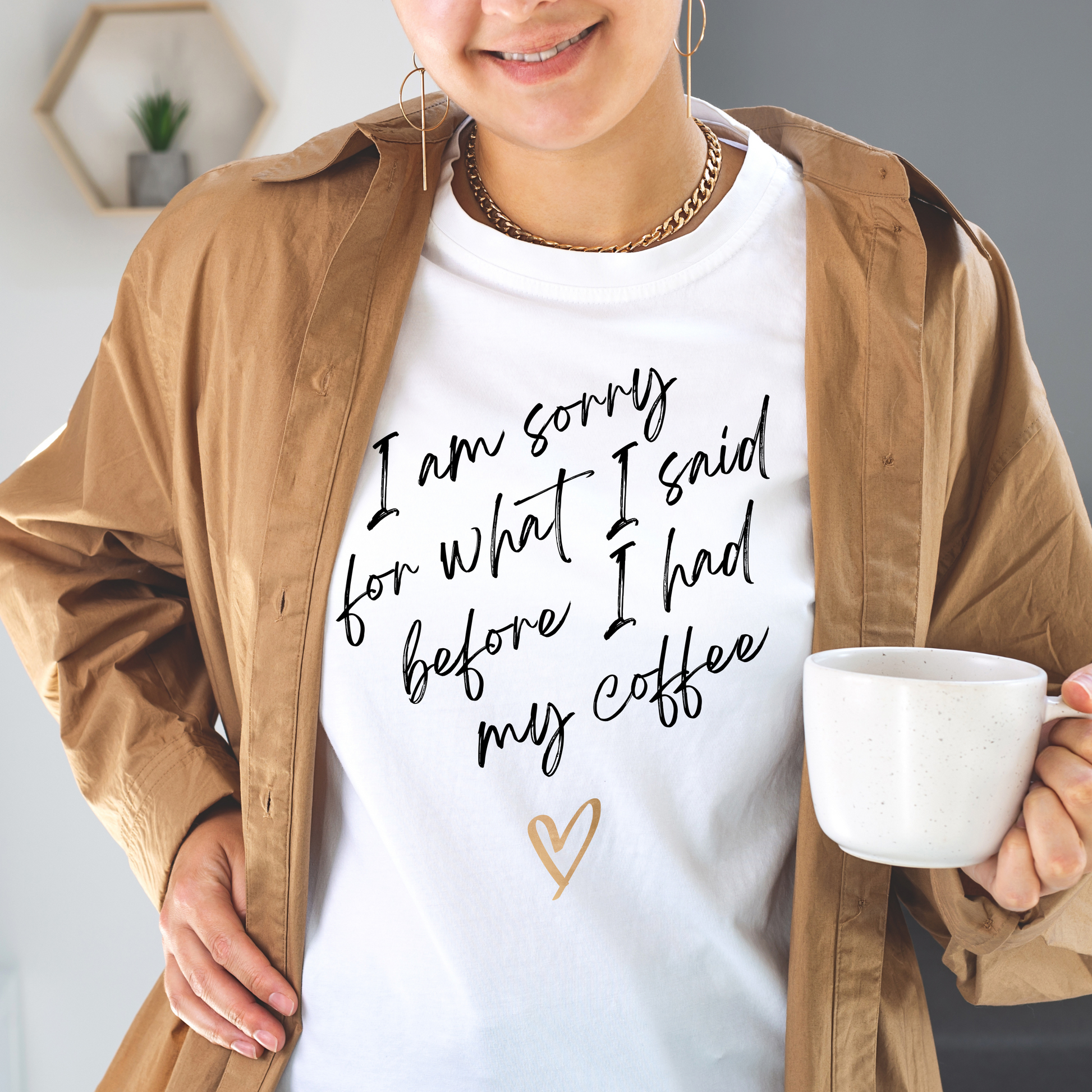 I am sorry women's coffee - funny tees - Premium t-shirt from Lees Krazy Teez - Just $21.95! Shop now at Lees Krazy Teez