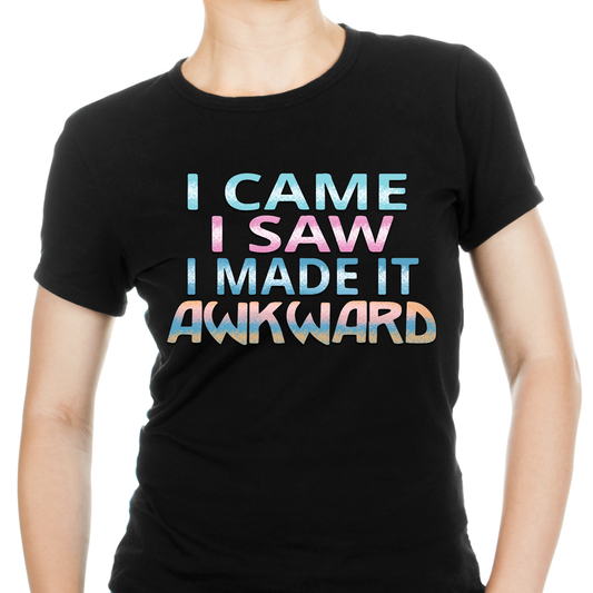 I came i saw i made it awkward - cool funny tshirt - Premium t-shirt from Lees Krazy Teez - Just $19.95! Shop now at Lees Krazy Teez