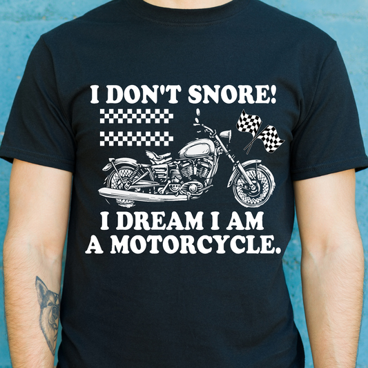 I don't snore i dream i am a motorcycle Men's t-shirt - Premium t-shirt from Lees Krazy Teez - Just $19.95! Shop now at Lees Krazy Teez