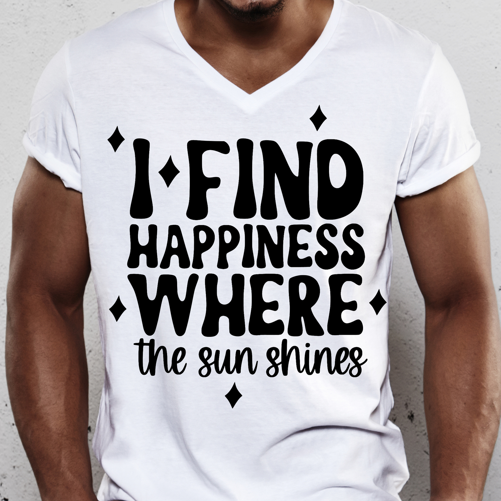 I find happiness where the sun shines Men's awesome t-shirt - Premium t-shirt from Lees Krazy Teez - Just $19.95! Shop now at Lees Krazy Teez