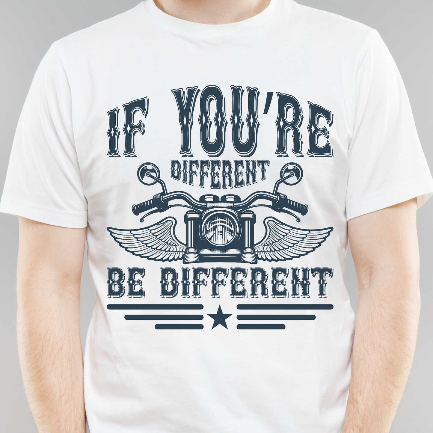 If you're different be different motorcycle Men's trendy t shirt - Premium t-shirt from Lees Krazy Teez - Just $19.95! Shop now at Lees Krazy Teez