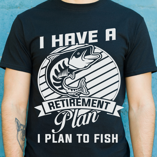 I have a retirement plan i plan to fish fishing t-shirt - Premium t-shirt from Lees Krazy Teez - Just $19.95! Shop now at Lees Krazy Teez