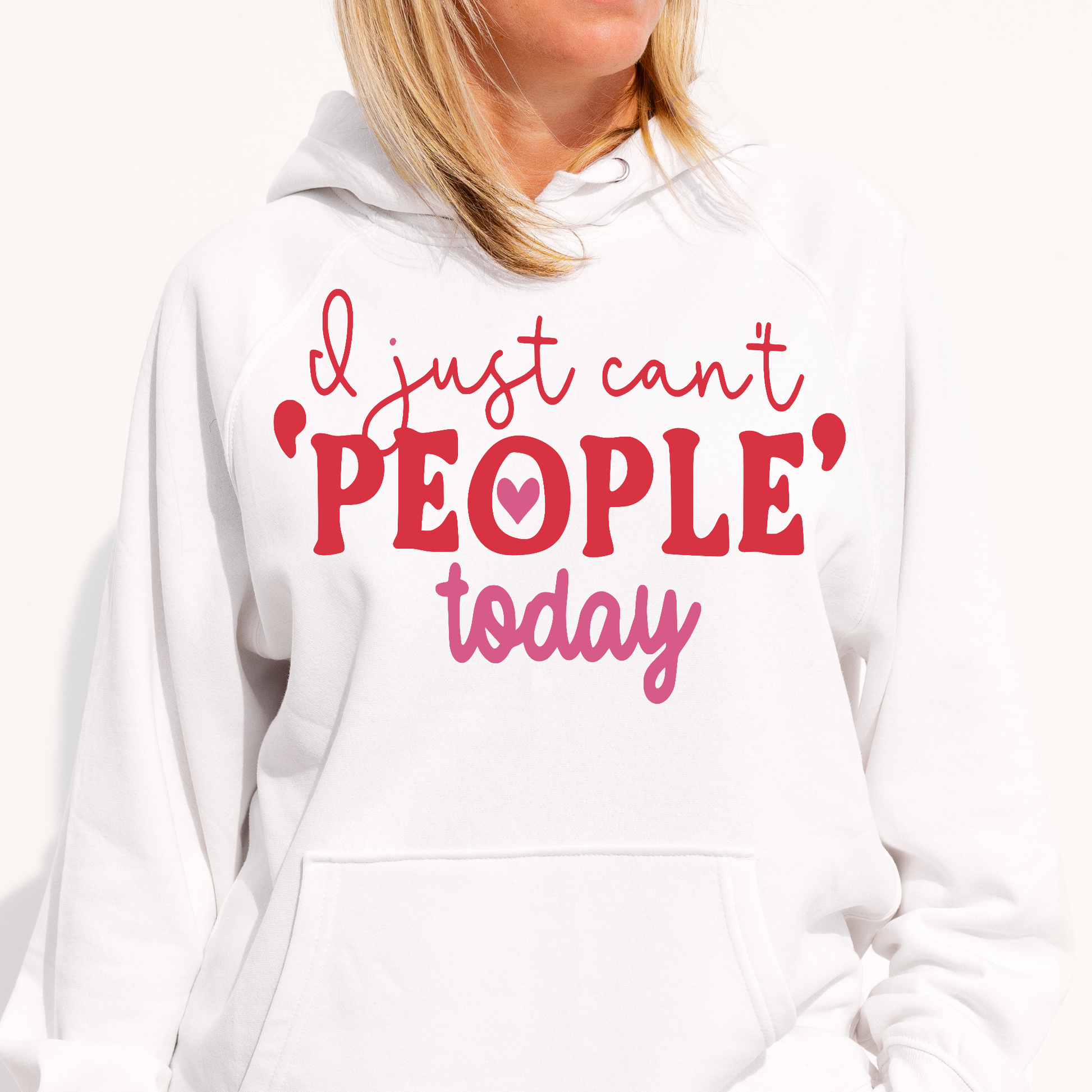 I just can't People today Women's funny Hoodie - Premium t-shirt from Lees Krazy Teez - Just $39.95! Shop now at Lees Krazy Teez