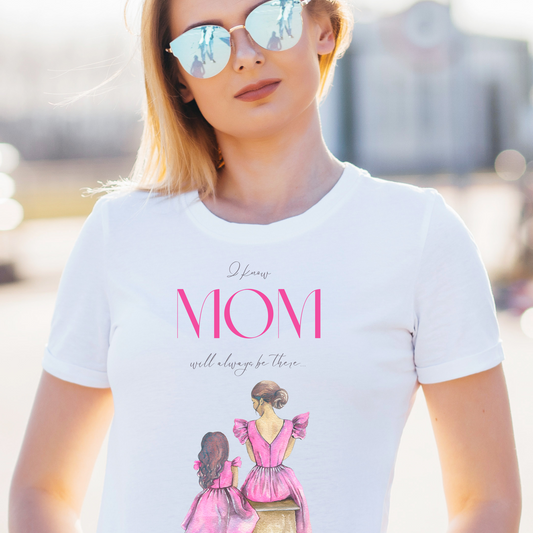 I knew mom would always be there water color Women's Mommy t-shirt - Premium t-shirt from Lees Krazy Teez - Just $21.95! Shop now at Lees Krazy Teez
