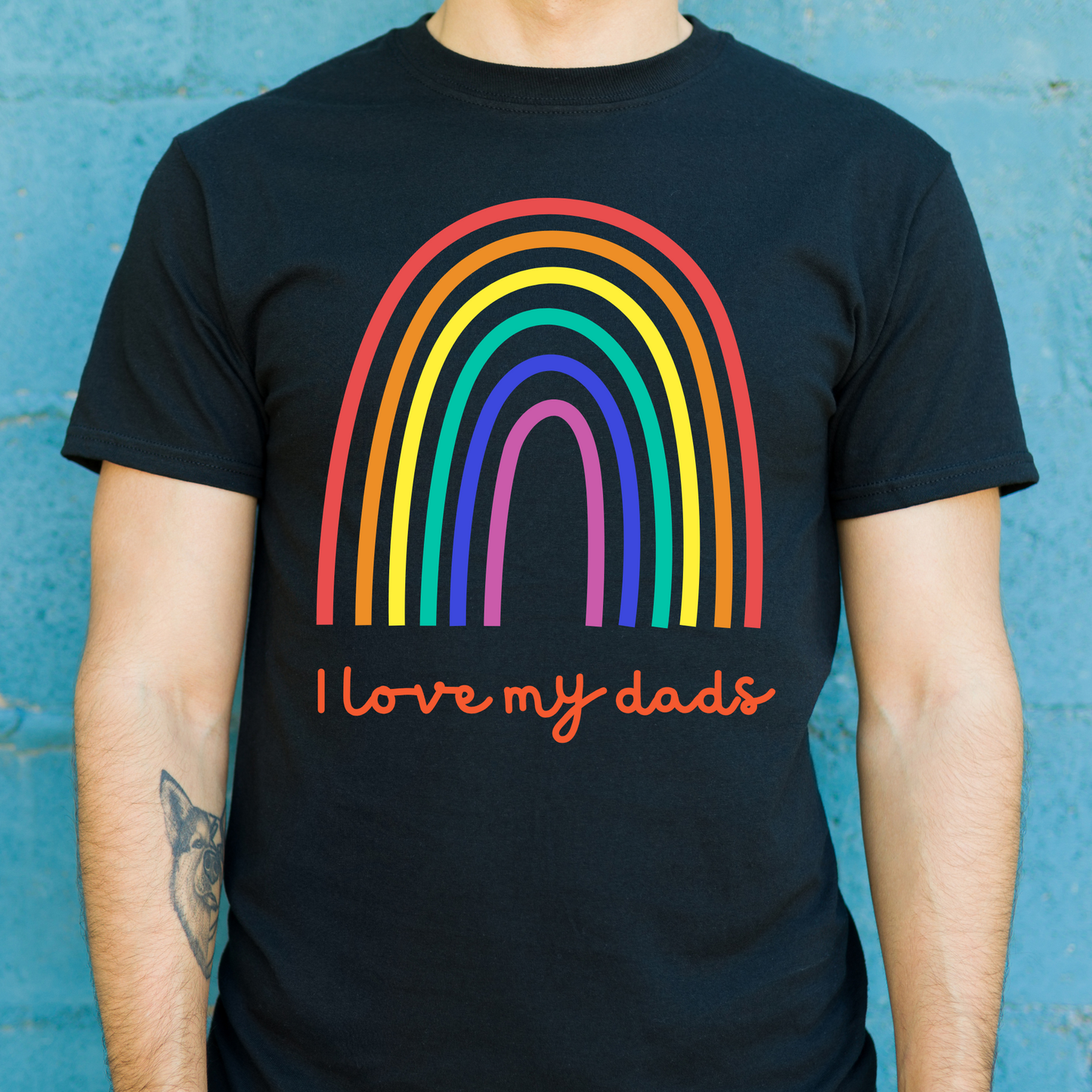 I love my Dad's rainbow lgbtq supporter t-shirt - Premium t-shirt from Lees Krazy Teez - Just $19.95! Shop now at Lees Krazy Teez