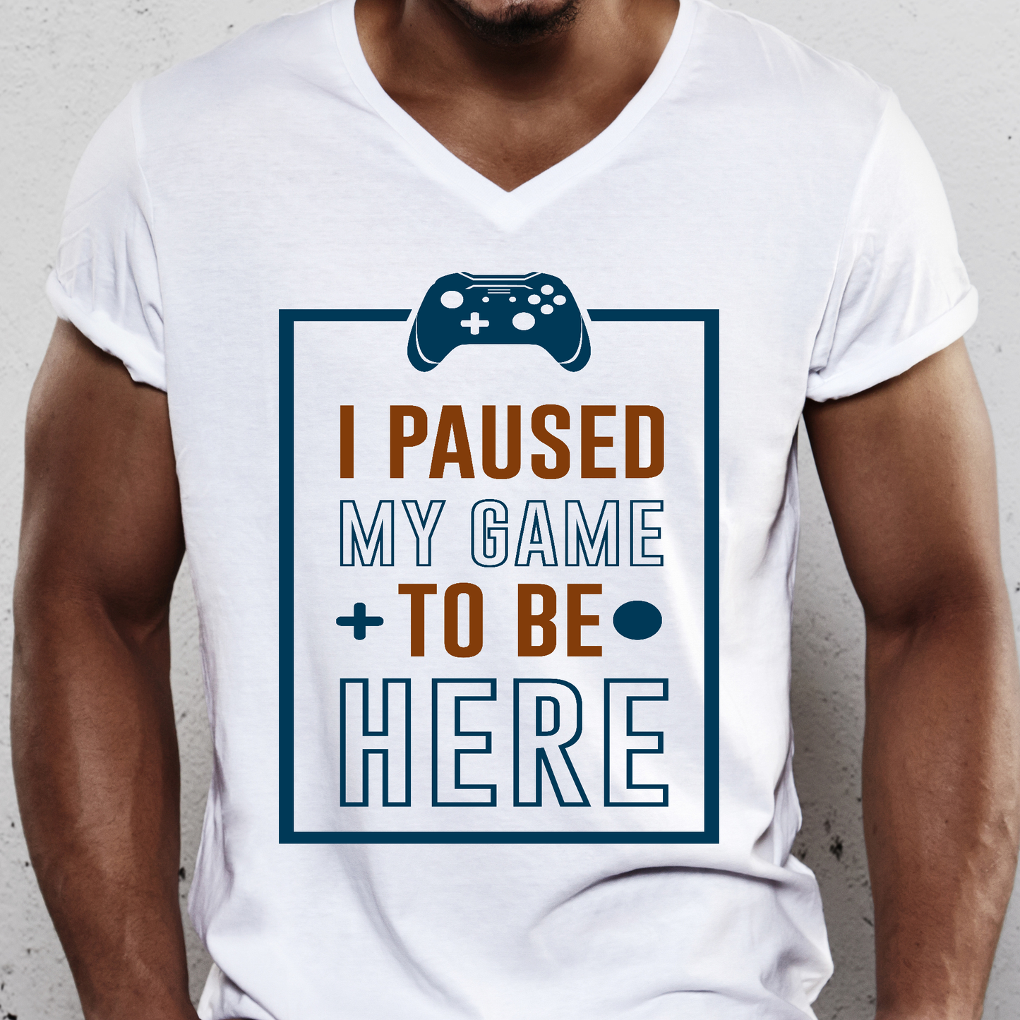 I paused my game to be here Men's nerdy t-shirt - Premium t-shirt from Lees Krazy Teez - Just $19.95! Shop now at Lees Krazy Teez