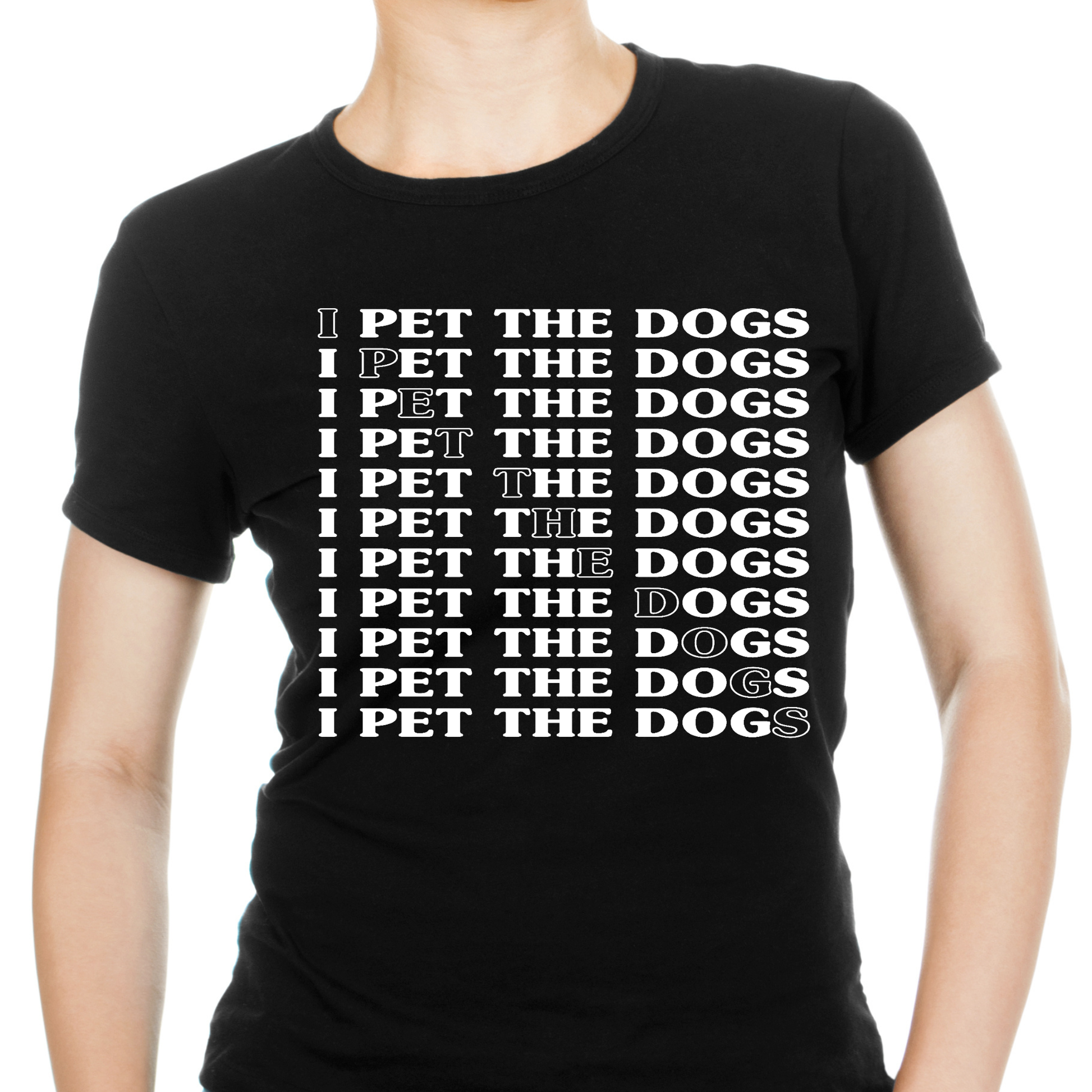 I pet the dogs animal Women's funny t-shirt - Premium t-shirt from Lees Krazy Teez - Just $19.95! Shop now at Lees Krazy Teez