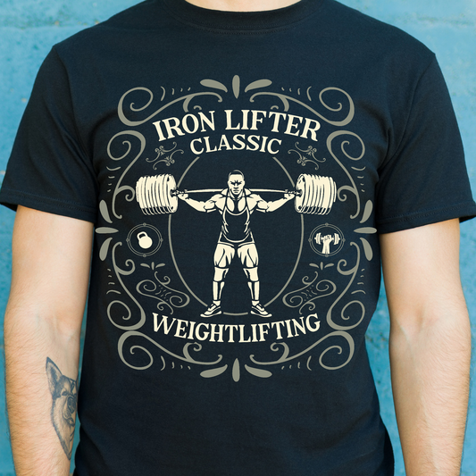 Iron lifting classic bodybuilding Men's t-shirt - Premium t-shirt from Lees Krazy Teez - Just $19.95! Shop now at Lees Krazy Teez