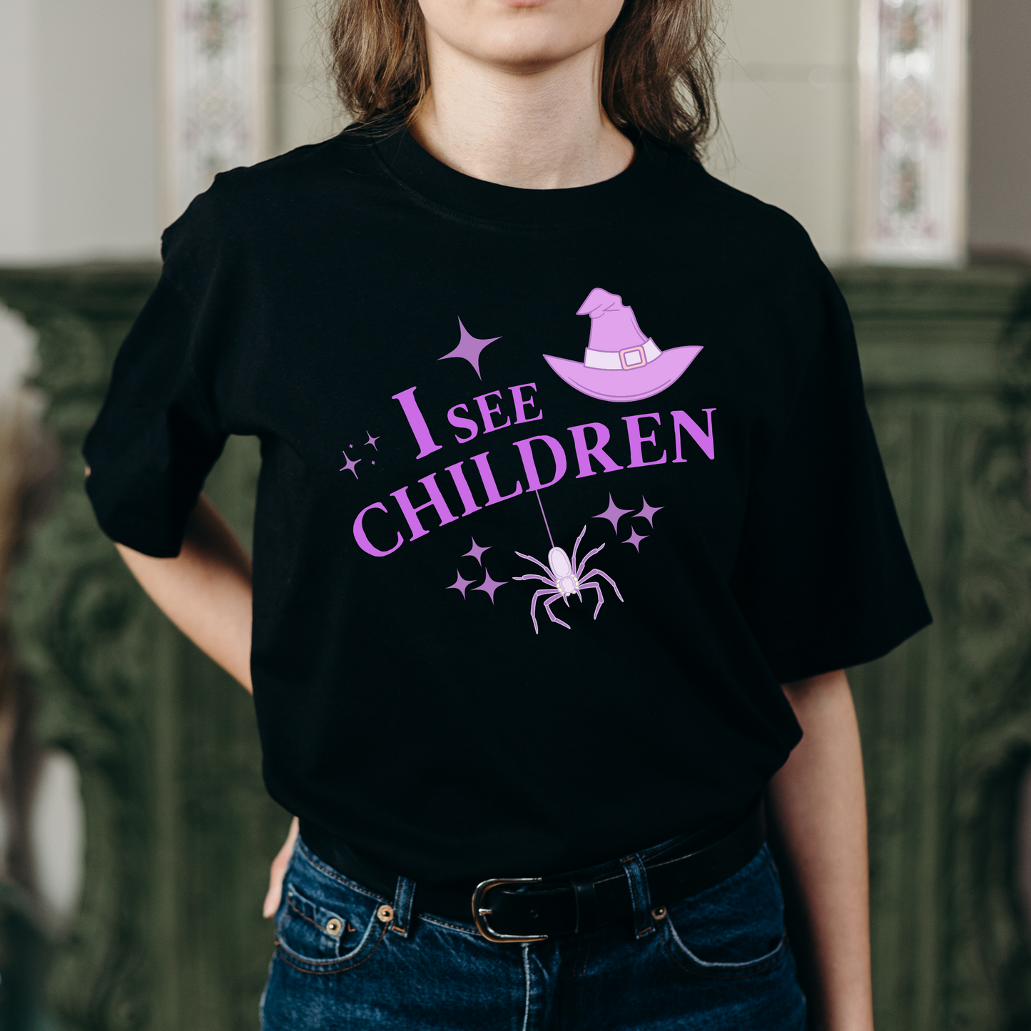 I see Children - halloween pregnancy shirt - Premium t-shirt from Lees Krazy Teez - Just $19.95! Shop now at Lees Krazy Teez