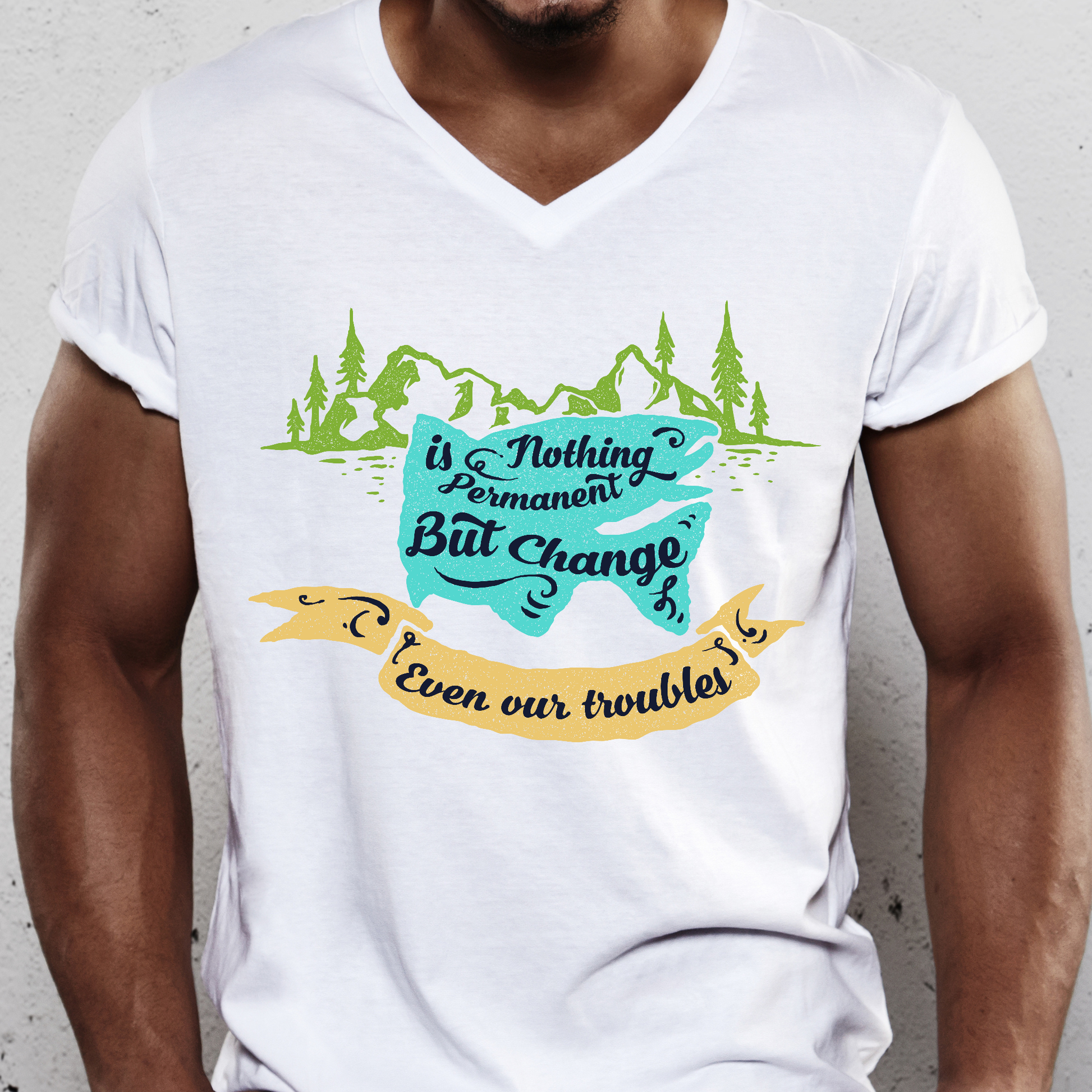 Is nothing permanent but change even our troubles Men's t-shirt - Premium t-shirt from Lees Krazy Teez - Just $19.95! Shop now at Lees Krazy Teez