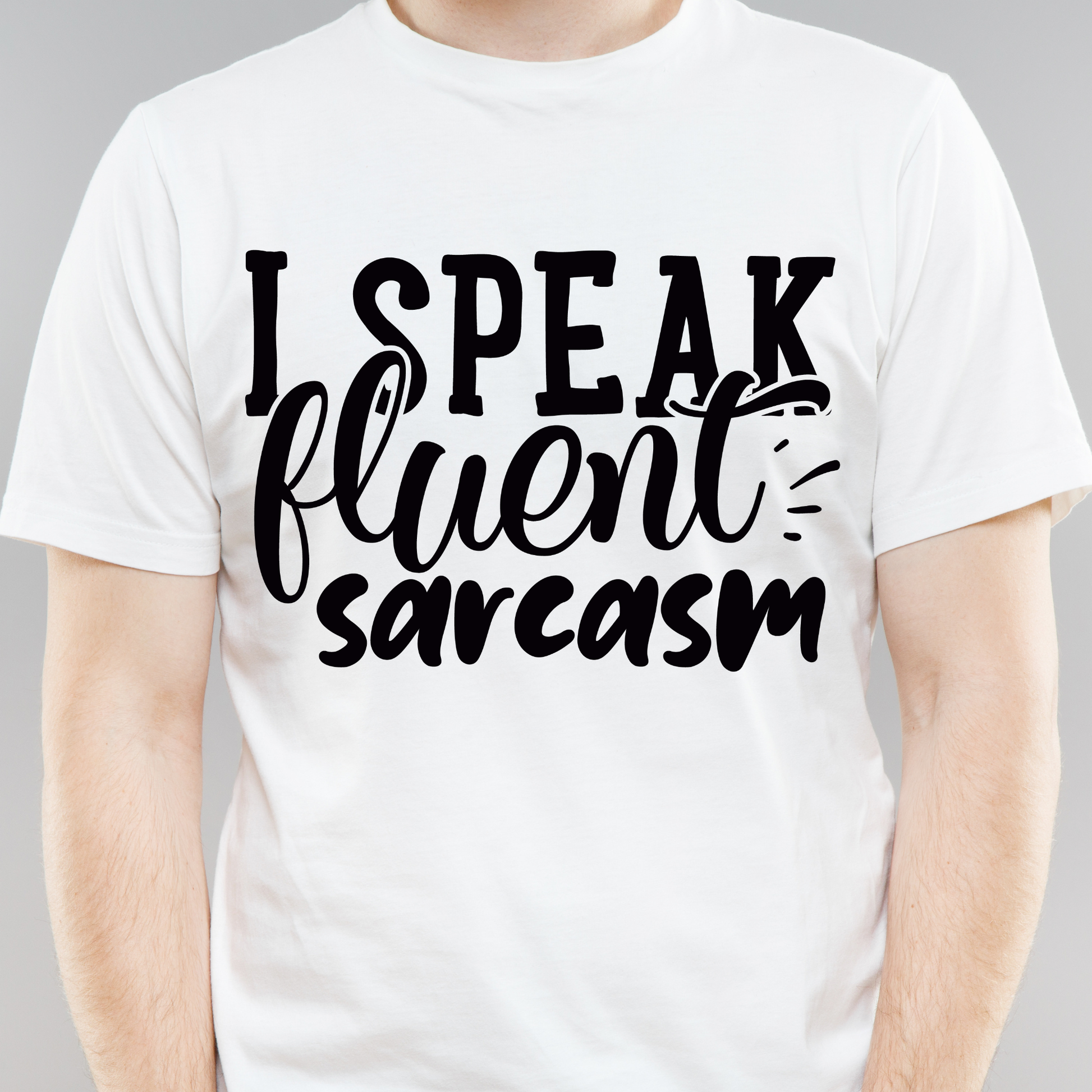 I speak fluent sarcasm men's funny t-shirt - Premium t-shirt from Lees Krazy Teez - Just $21.95! Shop now at Lees Krazy Teez