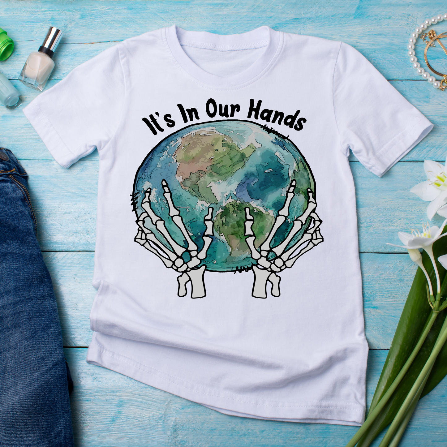 It's in our hands earth day t-shirt - Premium t-shirt from Lees Krazy Teez - Just $19.95! Shop now at Lees Krazy Teez