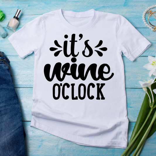 It's wine o clock drinking party bar club Women's t-shirt - Premium t-shirt from Lees Krazy Teez - Just $19.95! Shop now at Lees Krazy Teez