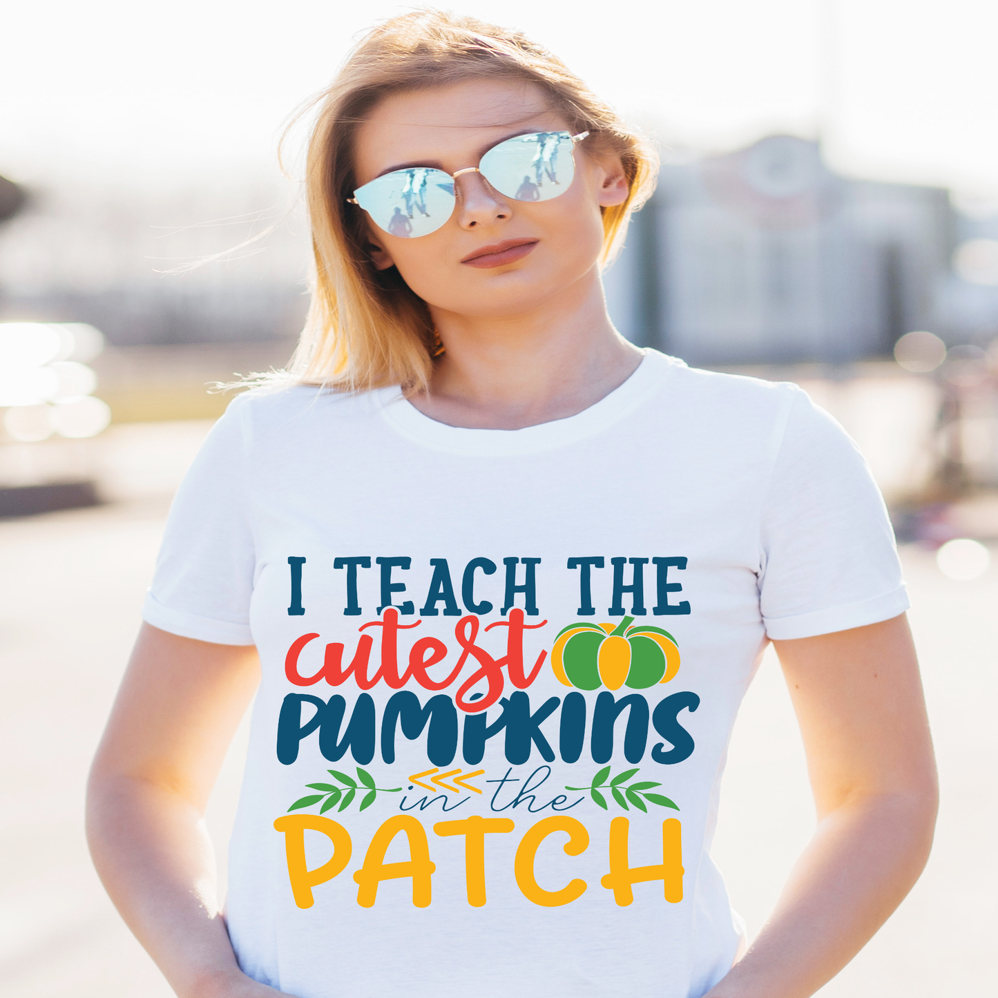 I teach the cutest pumpkins in the patch women Halloween t-shirt - Premium t-shirt from Lees Krazy Teez - Just $19.95! Shop now at Lees Krazy Teez