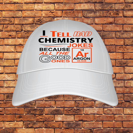 I tell bad chemistry jokes Men's work cap hat - Premium hat from Lees Krazy Teez - Just $29.95! Shop now at Lees Krazy Teez