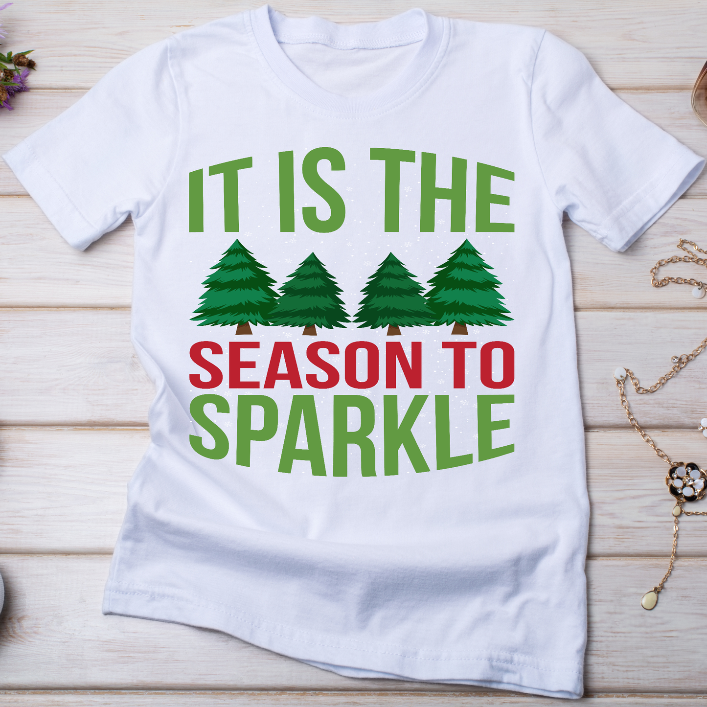 It is the season to sparkle Christmas holiday Women's t-shirt - Premium t-shirt from Lees Krazy Teez - Just $19.95! Shop now at Lees Krazy Teez