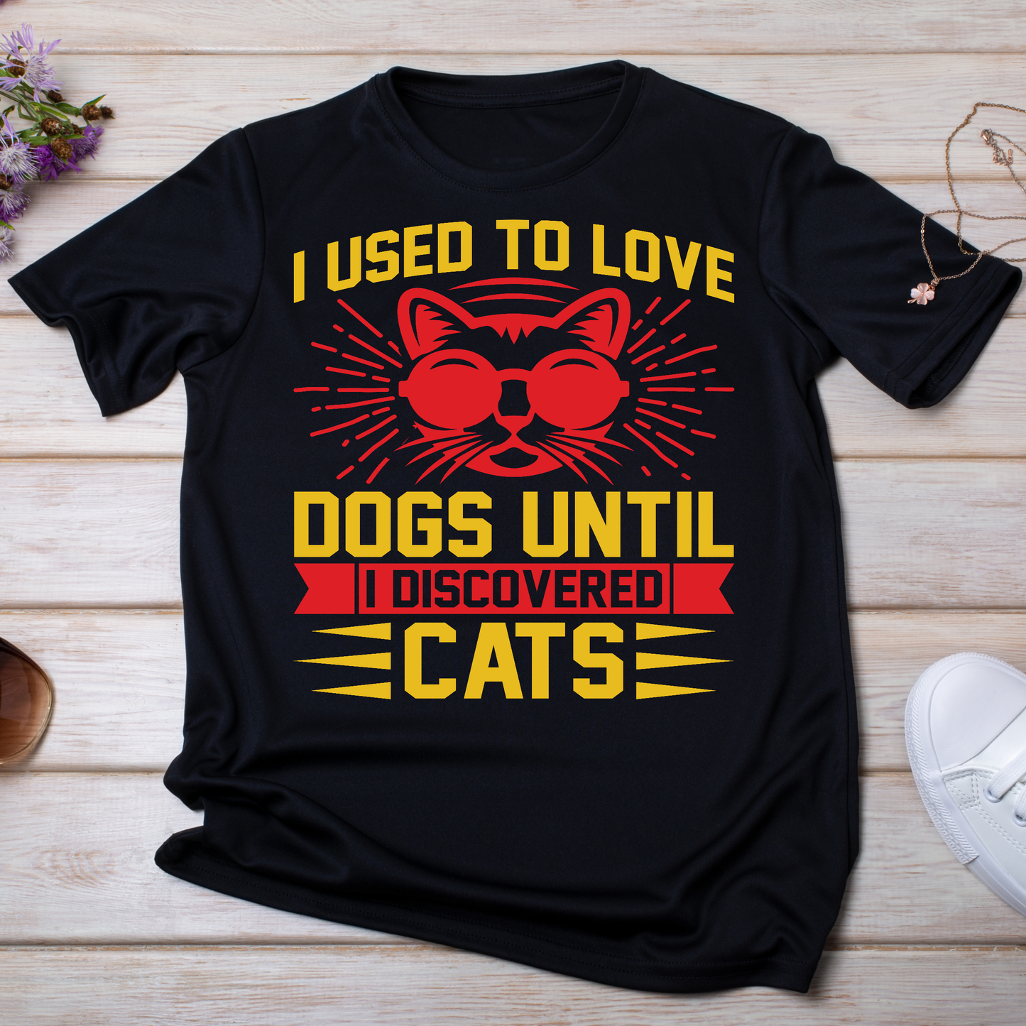 I used to love dogs until i discovered cats awesome animal t-shirt - Premium t-shirt from Lees Krazy Teez - Just $19.95! Shop now at Lees Krazy Teez
