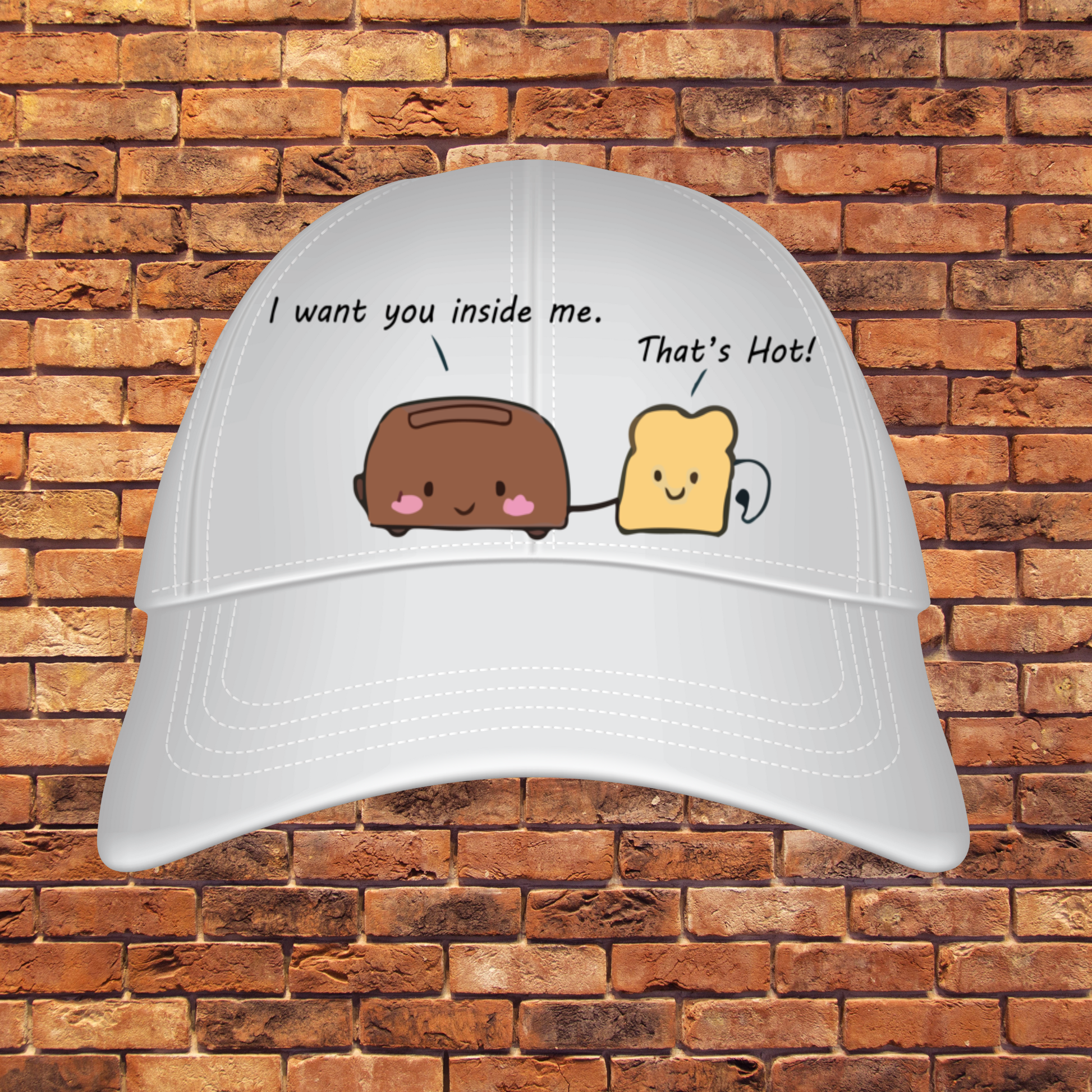 I want you inside me that;'s hot Men's cap hat - Premium hat from Lees Krazy Teez - Just $29.95! Shop now at Lees Krazy Teez