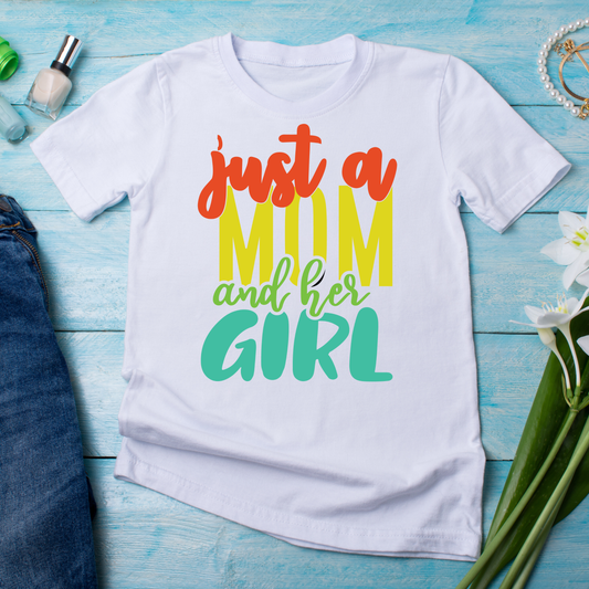 Just a mom and her girl mom bruh Women's Mommy t-shirt - Premium t-shirt from Lees Krazy Teez - Just $21.95! Shop now at Lees Krazy Teez