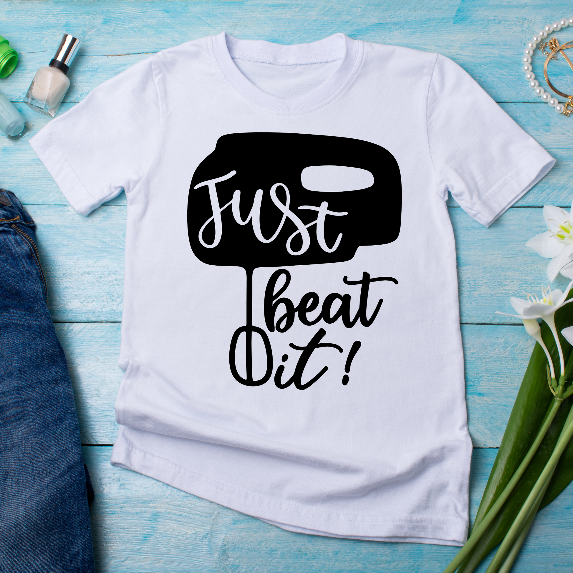 Just beat it awesome cooking kitchen Women's t-shirt - Premium t-shirt from Lees Krazy Teez - Just $19.95! Shop now at Lees Krazy Teez