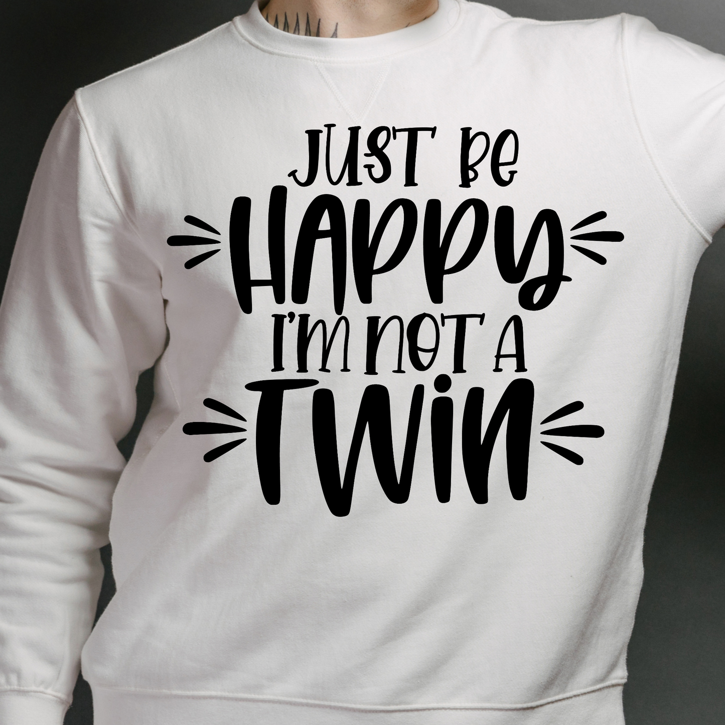 Just be happy I'm not a twin Men's long sleeve t-shirt - Premium t-shirt from Lees Krazy Teez - Just $29.95! Shop now at Lees Krazy Teez