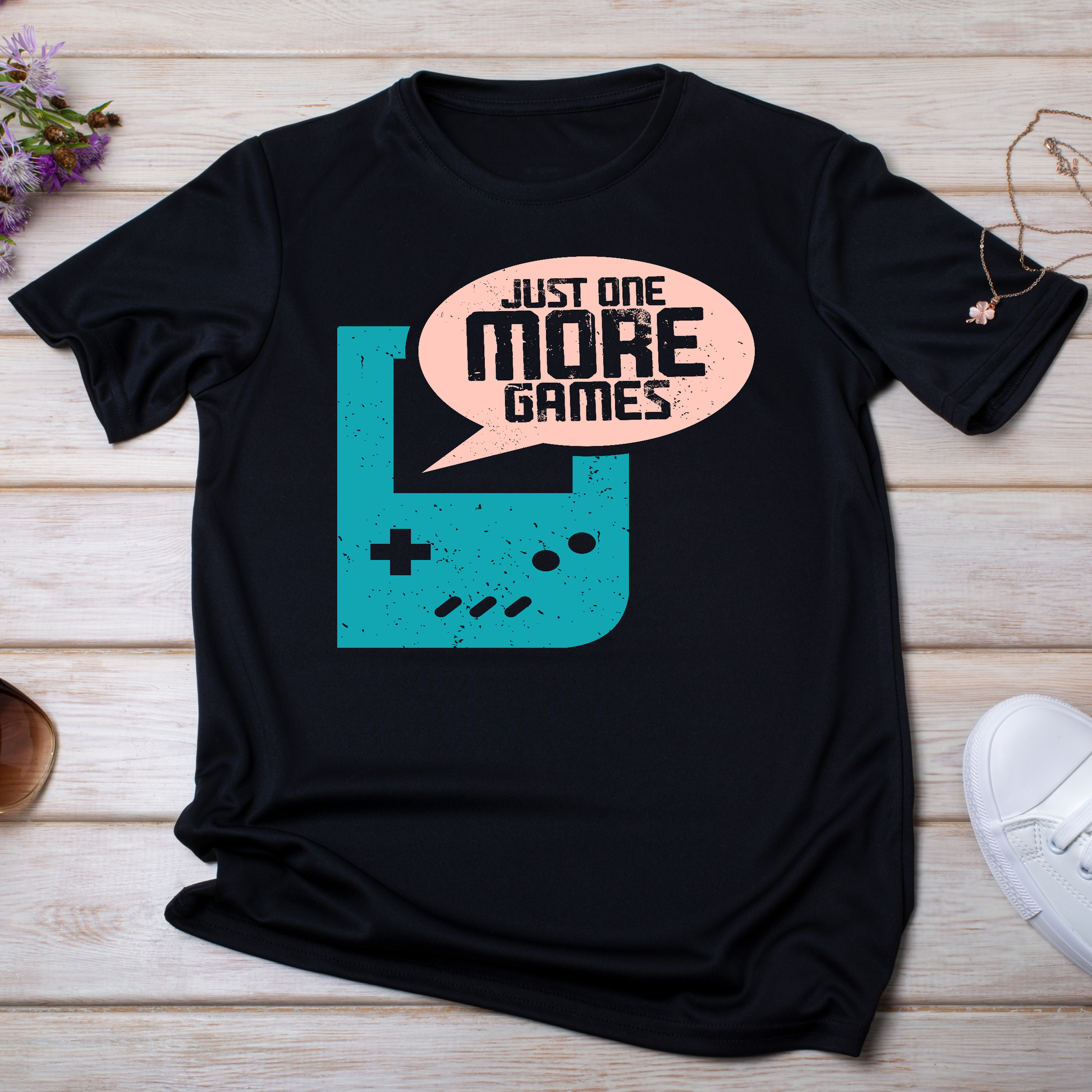 Just one more games Women's nerdy t-shirt - Premium t-shirt from Lees Krazy Teez - Just $19.95! Shop now at Lees Krazy Teez