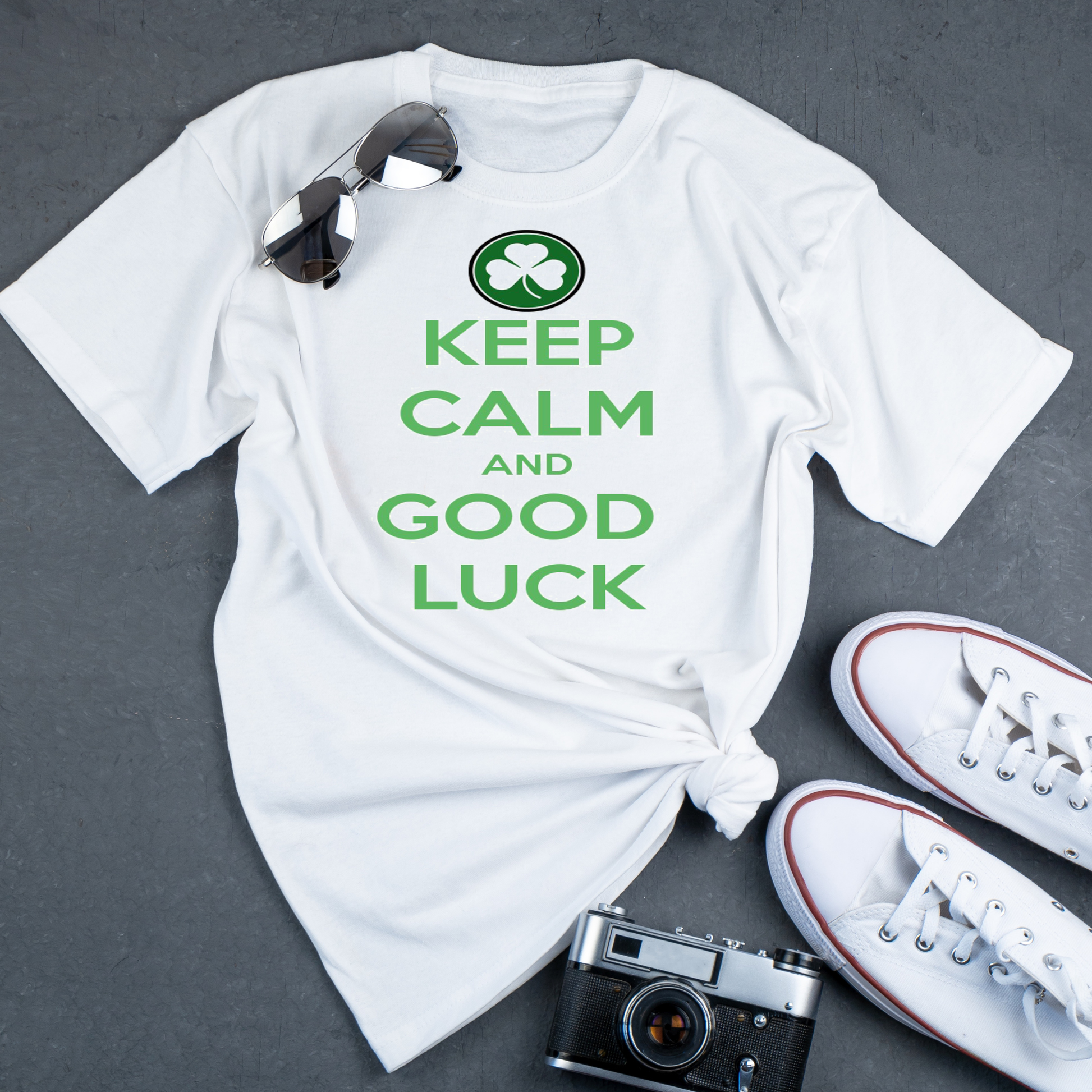 Keep calm and good luck Women's St Patrick's day t-shirt - Premium t-shirt from Lees Krazy Teez - Just $19.95! Shop now at Lees Krazy Teez