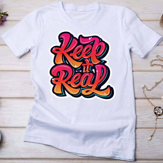 Keep it real awesome Women's t-shirt - Premium t-shirt from Lees Krazy Teez - Just $19.95! Shop now at Lees Krazy Teez